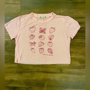 Altar’d State Short-sleeve Strawberry Shirt